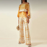 Ladies two-piece set with print & relaxed fit – Valeria