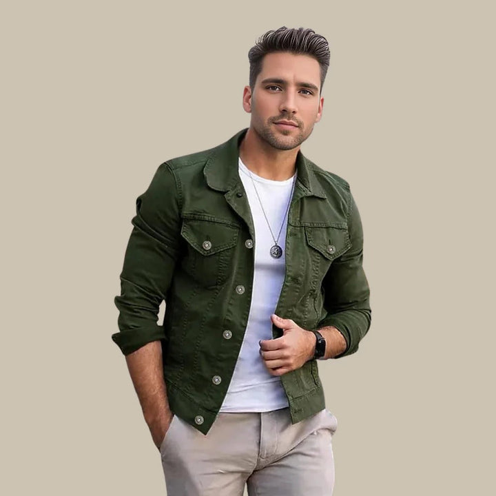 Men's Denim Jacket with Slim Fit – Milan