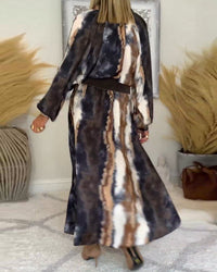 Autumn Maxi Dress with Print – Marise