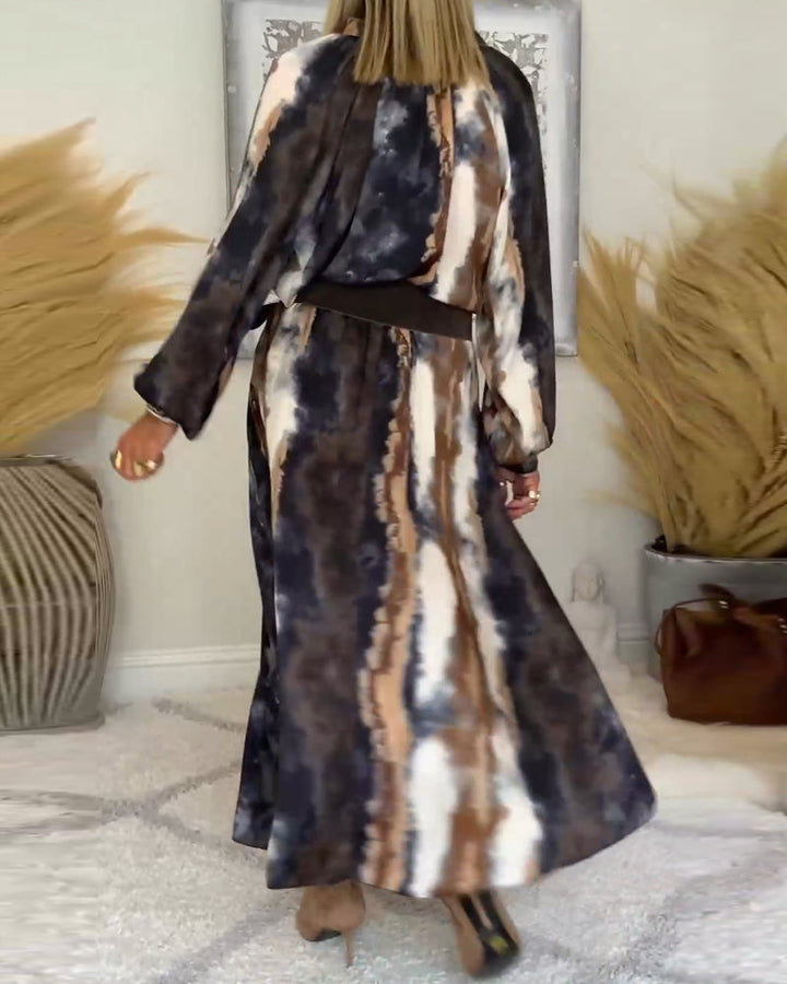 Autumn Maxi Dress with Print – Marise