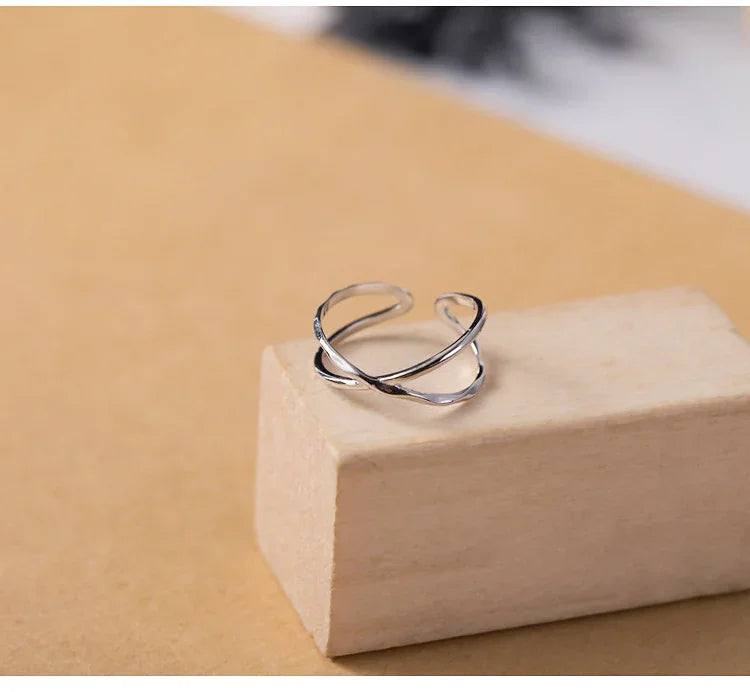 Adjustable Double Line Ring - Lina