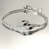 Silver Snake Bracelet with Zirconia - Lyra