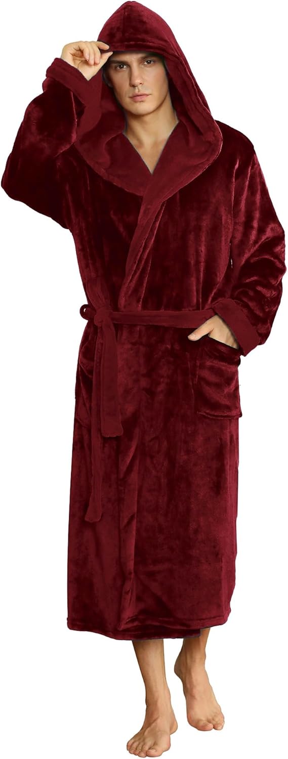 AA OUT OF STOCK Luxury Men's Bathrobe - Robbie-Bordeaux-S/M-State of Style