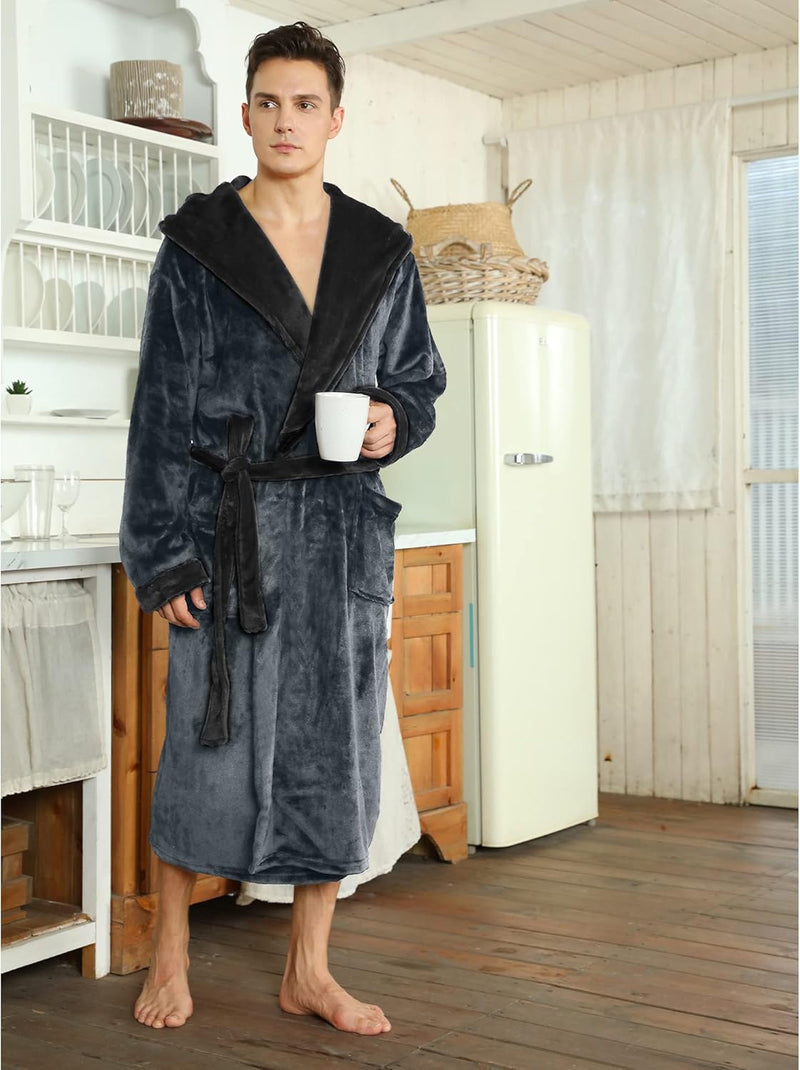 AA OUT OF STOCK Luxury Men's Bathrobe - Robbie-Dark grey-S/M-State of Style