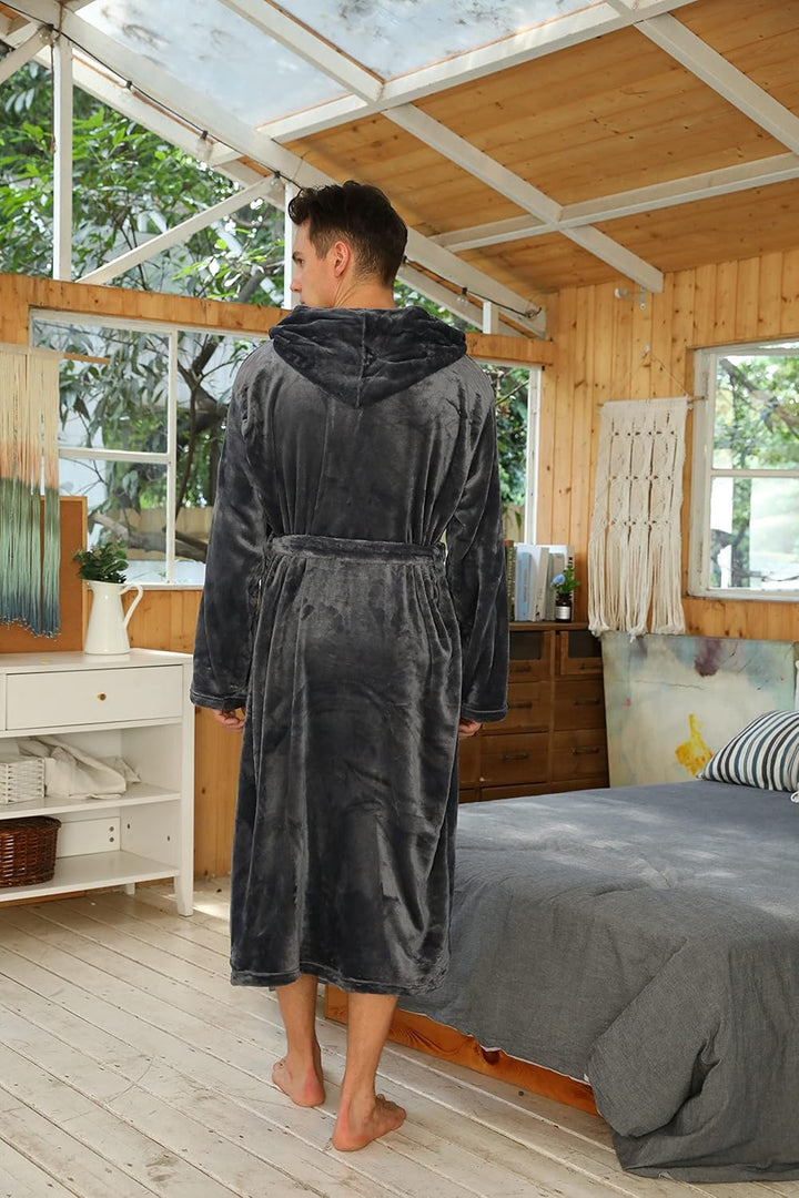 AA OUT OF STOCK Luxury Men's Bathrobe - Robbie-Dark grey-S/M-State of Style