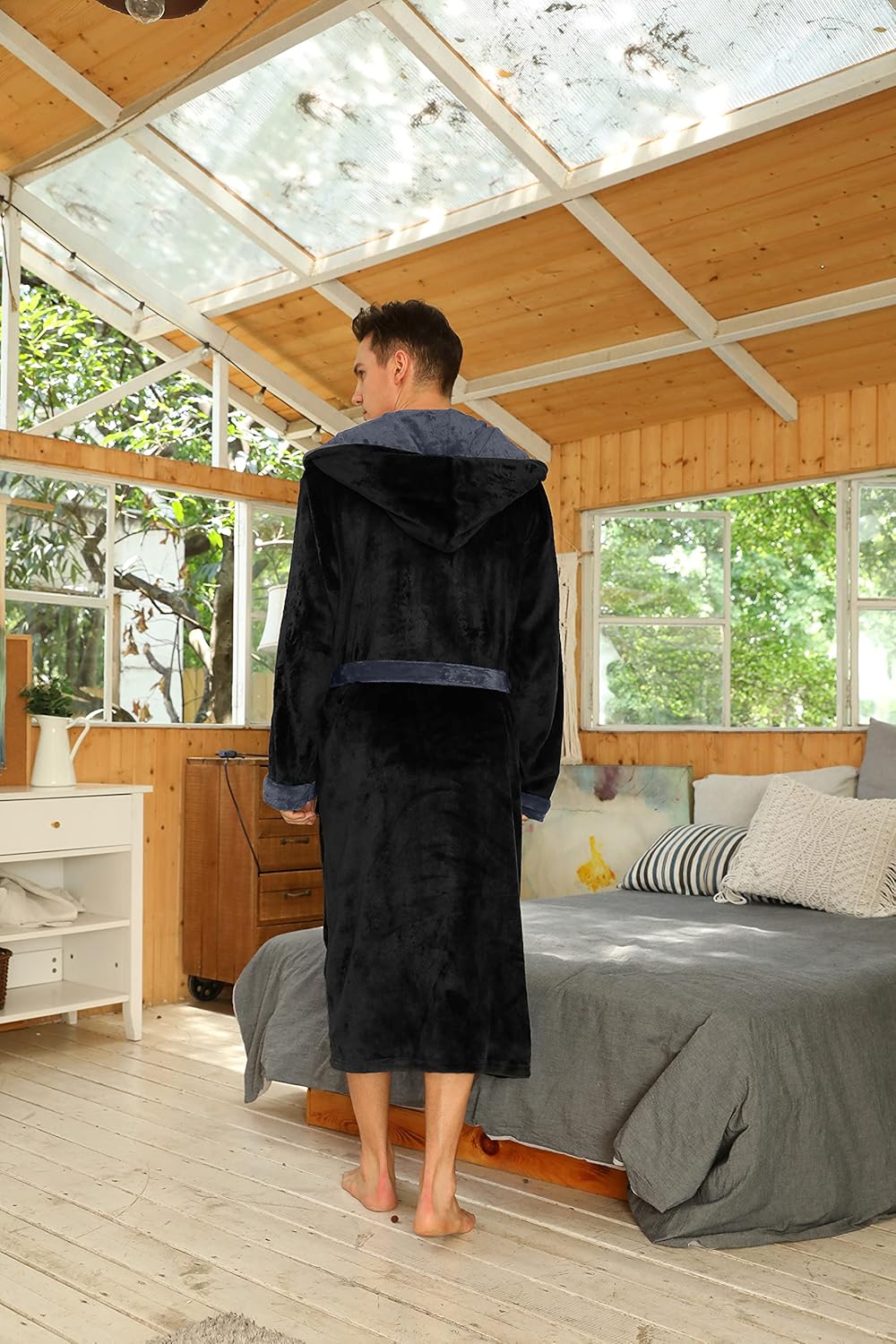 AA OUT OF STOCK Luxury Men's Bathrobe - Robbie-Dark grey-S/M-State of Style