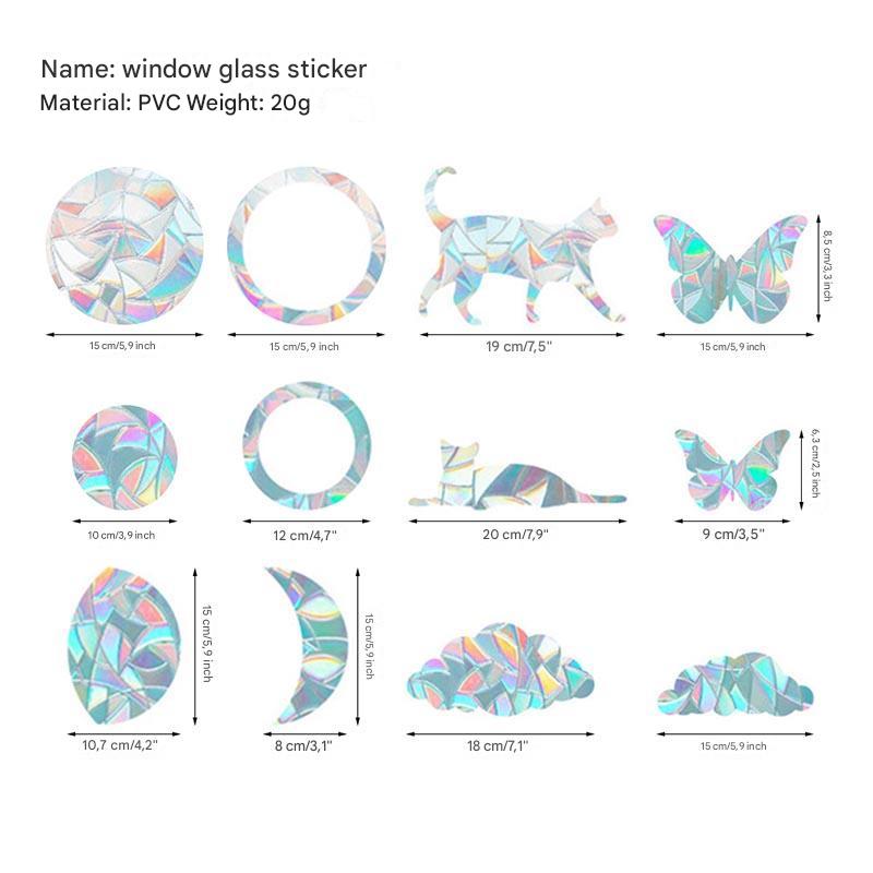 AA OUT OF STOCK Sun Catcher Window Stickers - LumiSuncatch-Rond - 10 Pieces-State of Style