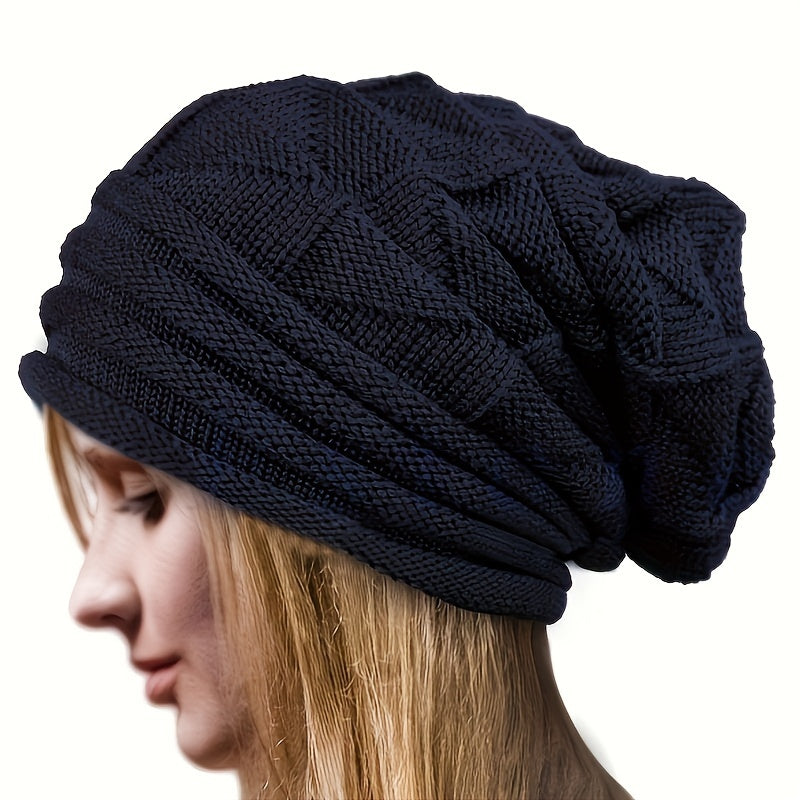 Ladies' knitted beanie, lightweight & elastic for spring and autumn – Alina