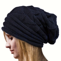 Ladies' knitted beanie, lightweight & elastic for spring and autumn – Alina