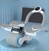 Abdominal trainer - CoreRoller Max-Grey Blue with Timer-State of Style