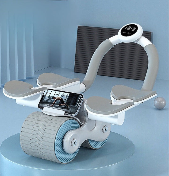 Abdominal trainer - CoreRoller Max-Grey Blue with Timer-State of Style