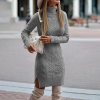 Abigail Elegant and Sophisticated Dress-Grey-S-State of Style