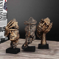 Abstract Golden Sculpture – Soren-Set of 3-State of Style