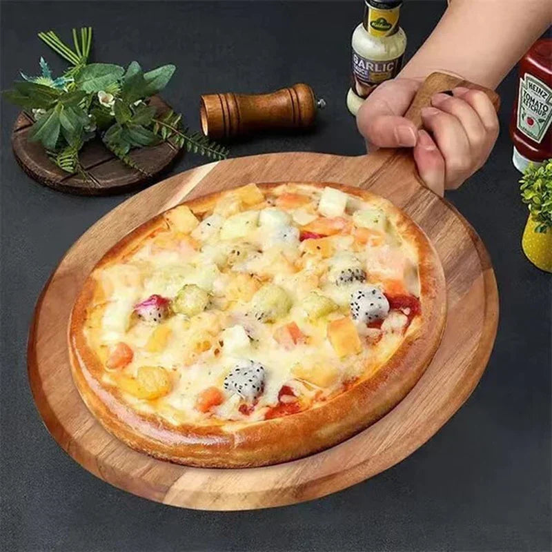 Acacia Wood Pizza Peel & Serving Board – WoodStyle-State of Style