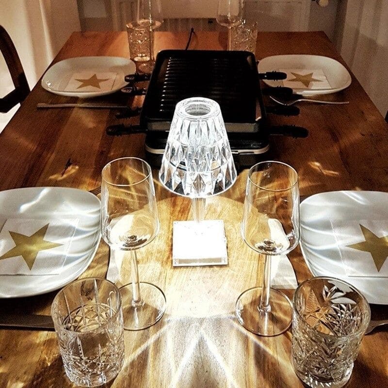Acrylic Crystal Table Lamp - LuxeGlow-State of Style