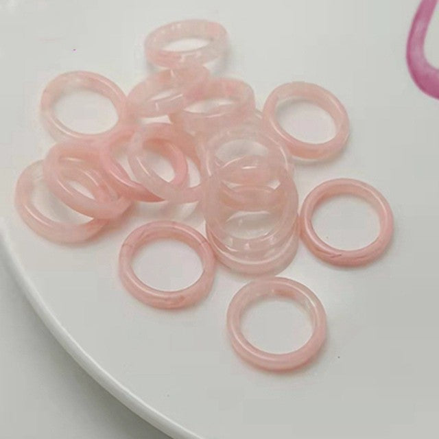 Acrylic Resin Statement Ring | Fashionable & Durable-Pink-State of Style