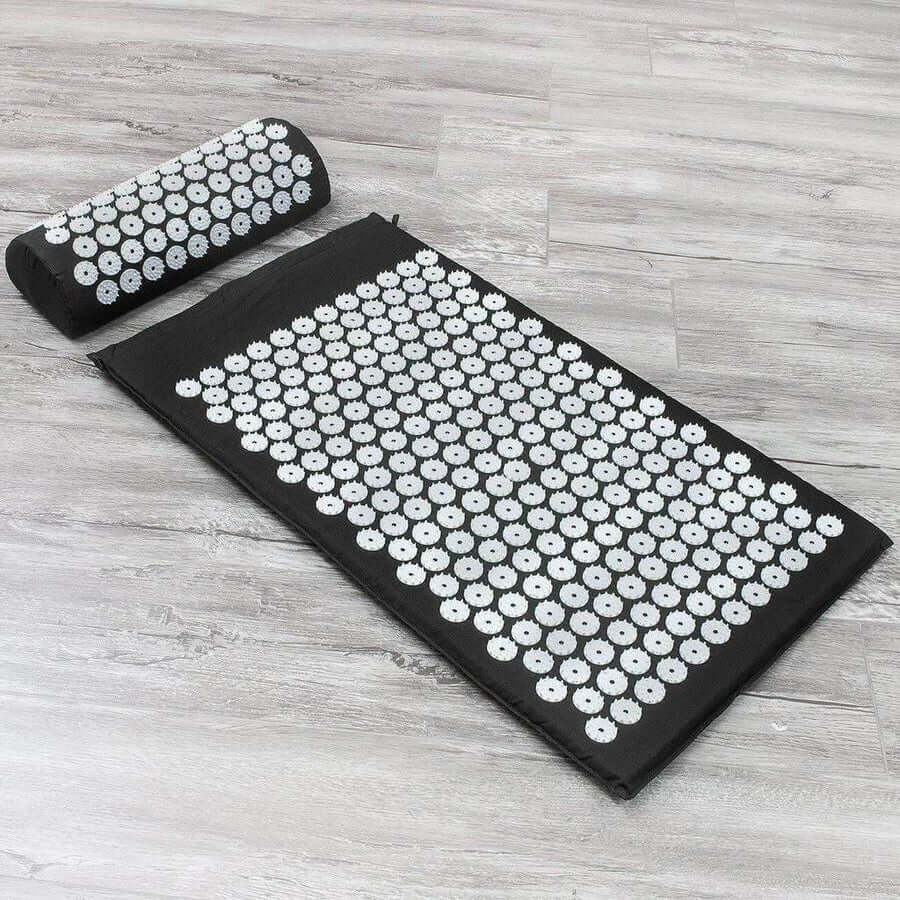 Acupressure Yoga Mat & Cushion Set - RelaxMat-Black-State of Style