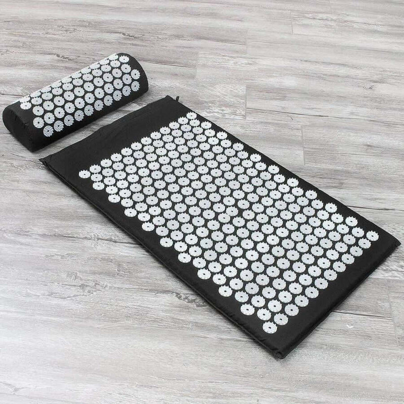 Acupressure Yoga Mat & Cushion Set - RelaxMat-Black-State of Style