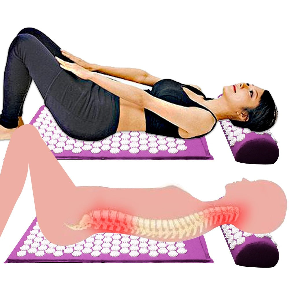 Acupressure Yoga Mat & Cushion Set - RelaxMat-Purple-State of Style