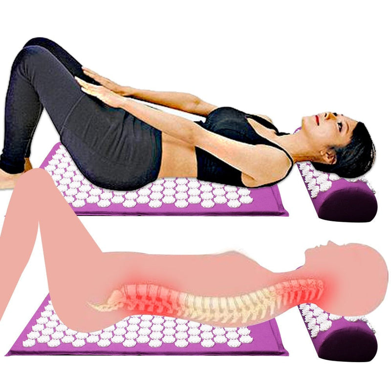 Acupressure Yoga Mat & Cushion Set - RelaxMat-Purple-State of Style