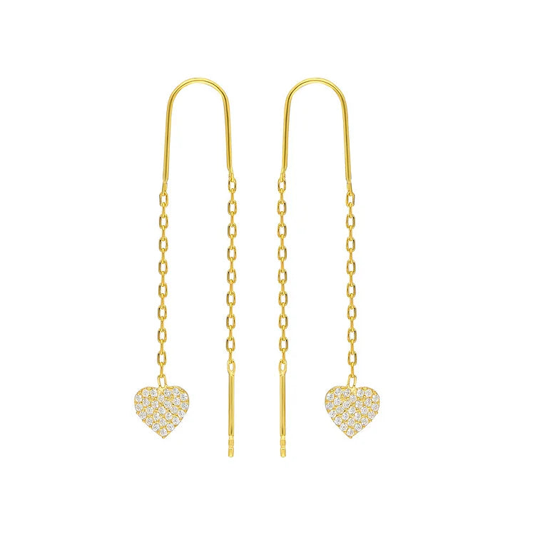 Double Heart Chain Earrings – Valencia