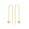 Double Heart Chain Earrings – Valencia