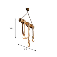 Adjustable Bamboo Pendant Lamp with Industrial Rope Design - EcoChic-3-B-State of Style
