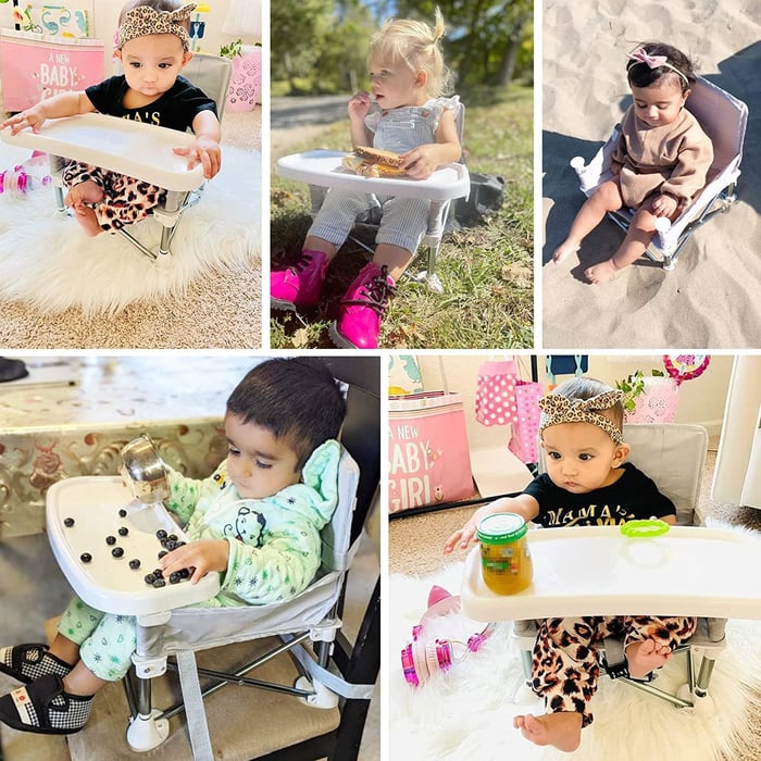 Adjustable Booster Seat – SnackSeat-Khaki-State of Style