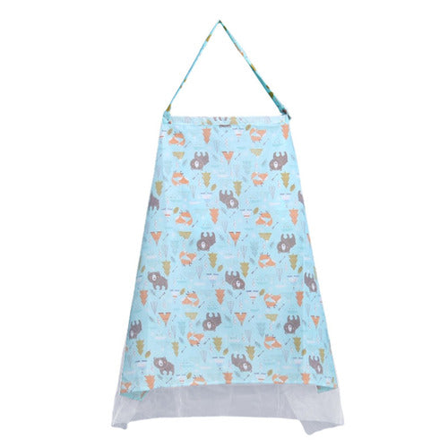 Adjustable Cotton Nursing Cover for Privacy-Blue Green Bear-State of Style