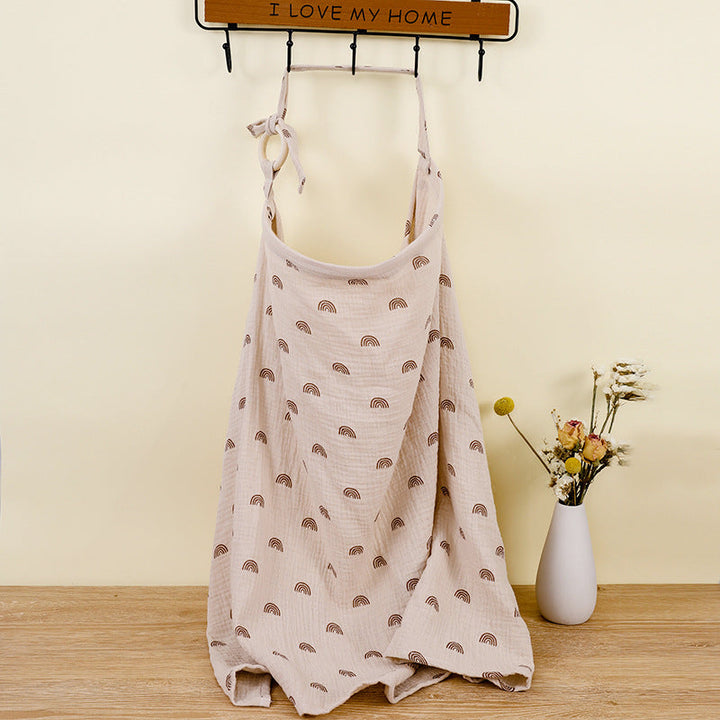Adjustable Cotton Nursing Cover for Privacy-Khaki Rainbow-State of Style