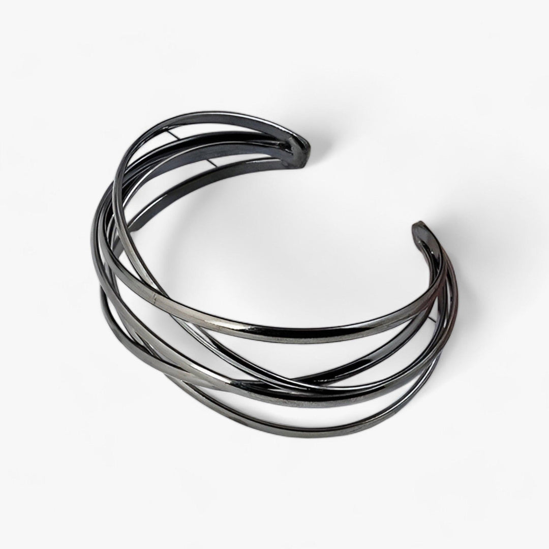 Adjustable Cuff Bracelet - Liora-Black-State of Style
