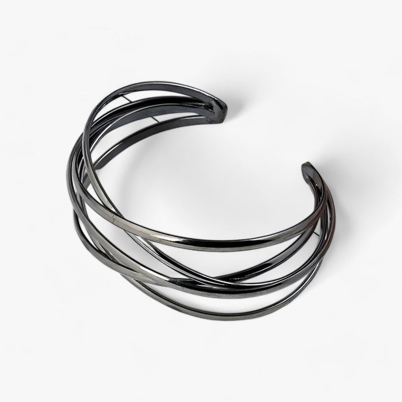 Adjustable Cuff Bracelet - Liora-Black-State of Style