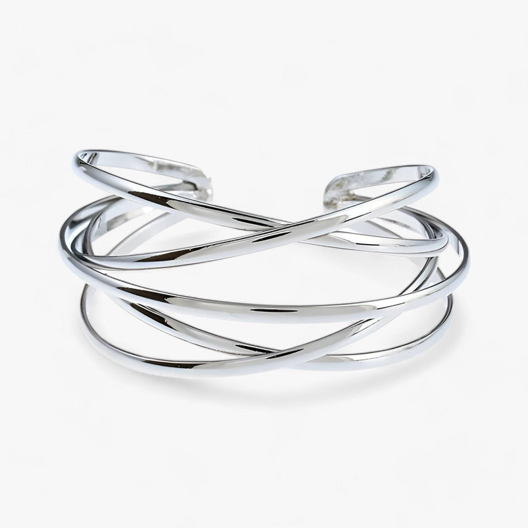 Adjustable Cuff Bracelet - Liora-Silver-State of Style