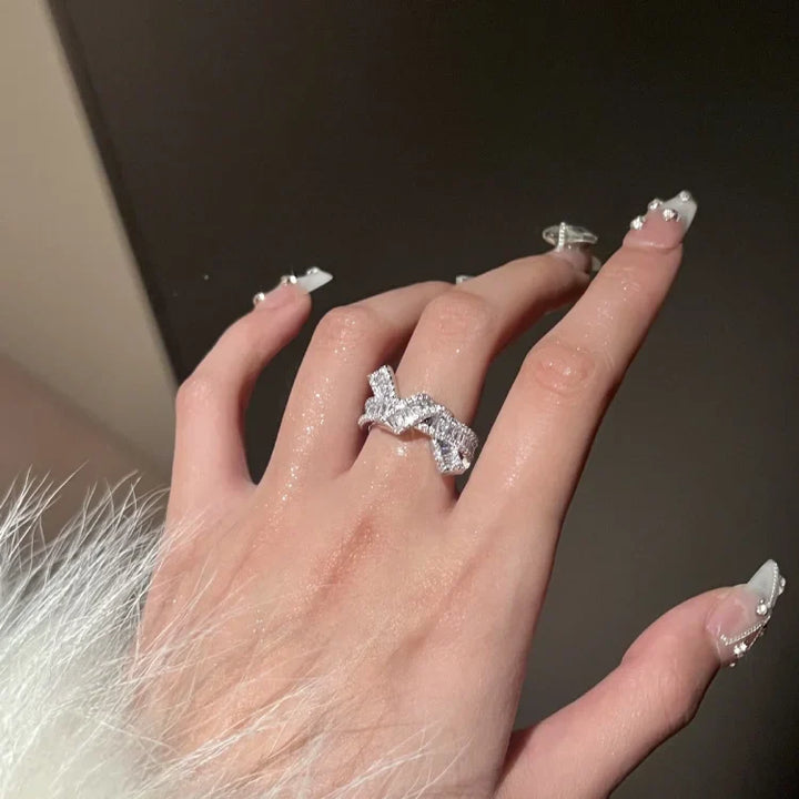 Adjustable Diamond Knot Ring - Serena-Gold-State of Style