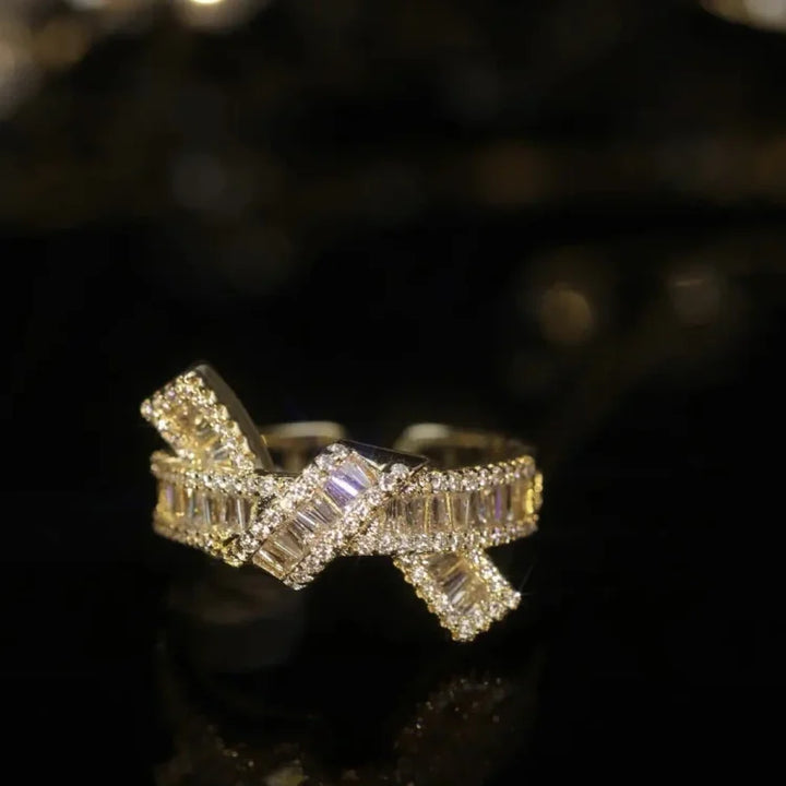 Adjustable Diamond Knot Ring - Serena-Gold-State of Style