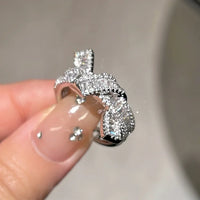 Adjustable Diamond Knot Ring - Serena-Silver-State of Style