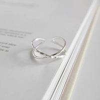 Adjustable Double Lines Ring - Lina-Crossed-State of Style
