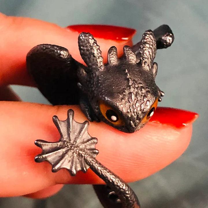 Adjustable Dragon Rings | Couple Jewellery-Silver-State of Style