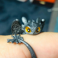 Adjustable Dragon Rings | Couple Jewellery-Silver-State of Style