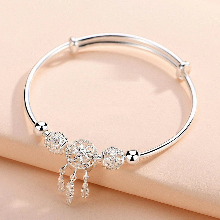 Adjustable Dreamcatcher Bracelet in 925 Silver - Lisa-State of Style