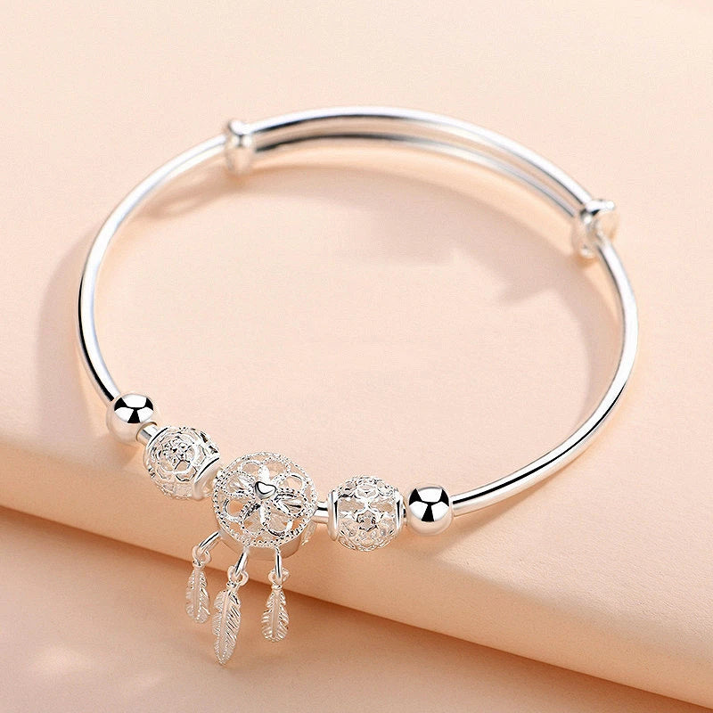 Adjustable Dreamcatcher Bracelet in 925 Silver - Lisa-State of Style