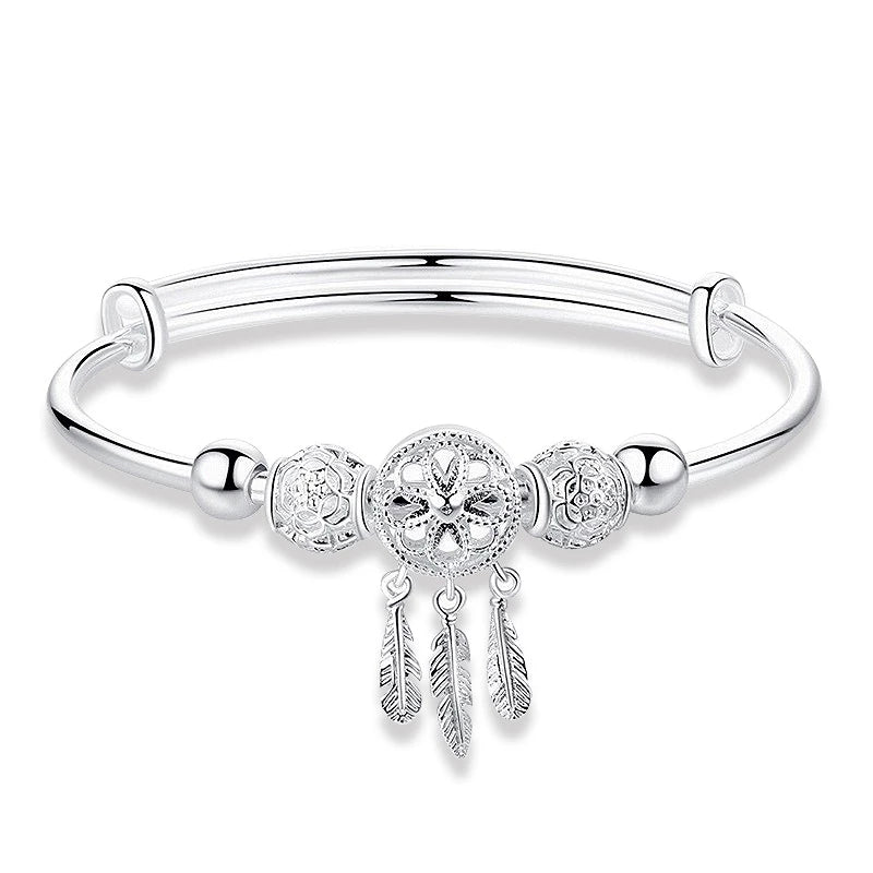 Adjustable Dreamcatcher Bracelet in 925 Silver - Lisa-State of Style