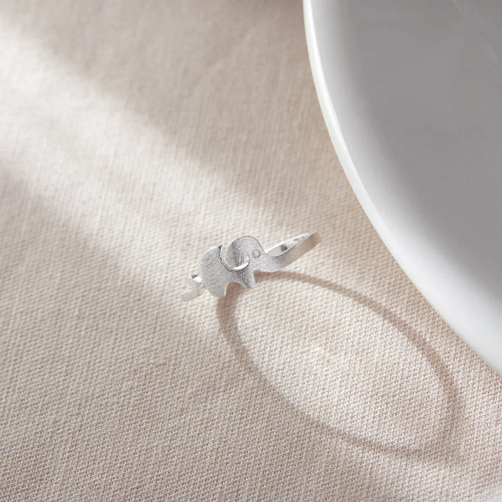 Adjustable Elephant Silver Ring | Animal Design Jewellery-State of Style