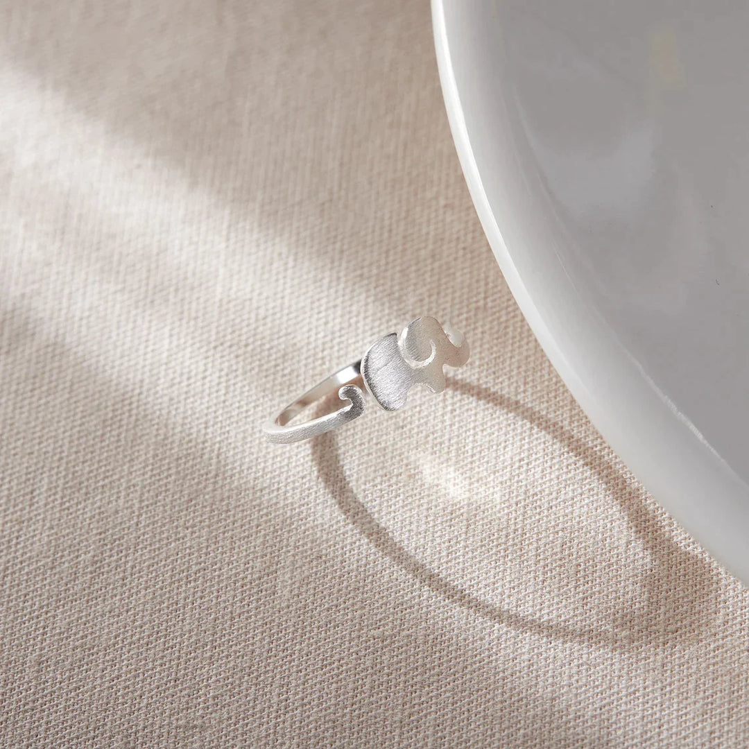 Adjustable Elephant Silver Ring | Animal Design Jewellery-State of Style