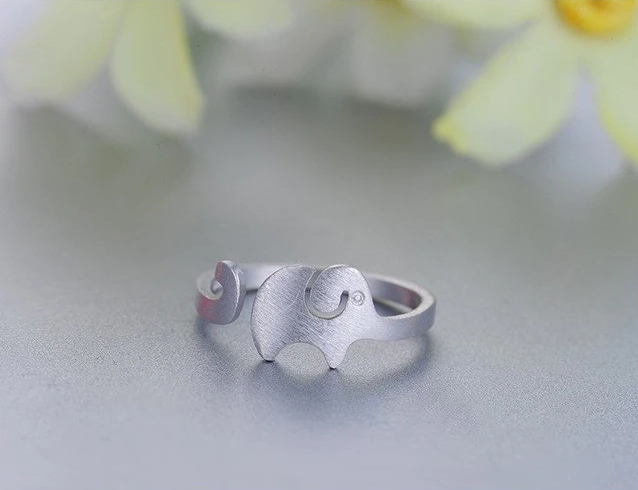 Adjustable Elephant Silver Ring | Animal Design Jewellery-State of Style