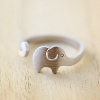 Adjustable Elephant Silver Ring | Animal Design Jewellery-State of Style