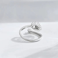 Adjustable Evil Eye Ring | Protective Statement Jewellery-Gold-State of Style