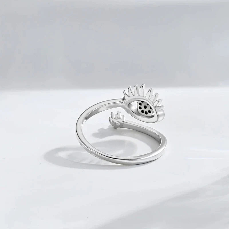 Adjustable Evil Eye Ring | Protective Statement Jewellery-Gold-State of Style