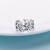 Adjustable Floral Ring | Sterling Silver Jewellery-State of Style