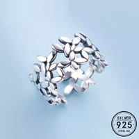 Adjustable Floral Ring | Sterling Silver Jewellery-State of Style